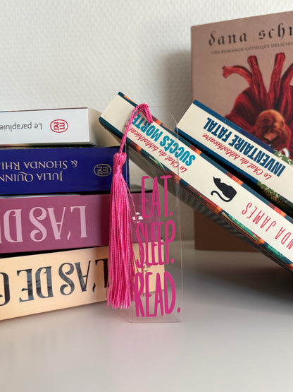 Marque page « Eat, Sleep, Read »