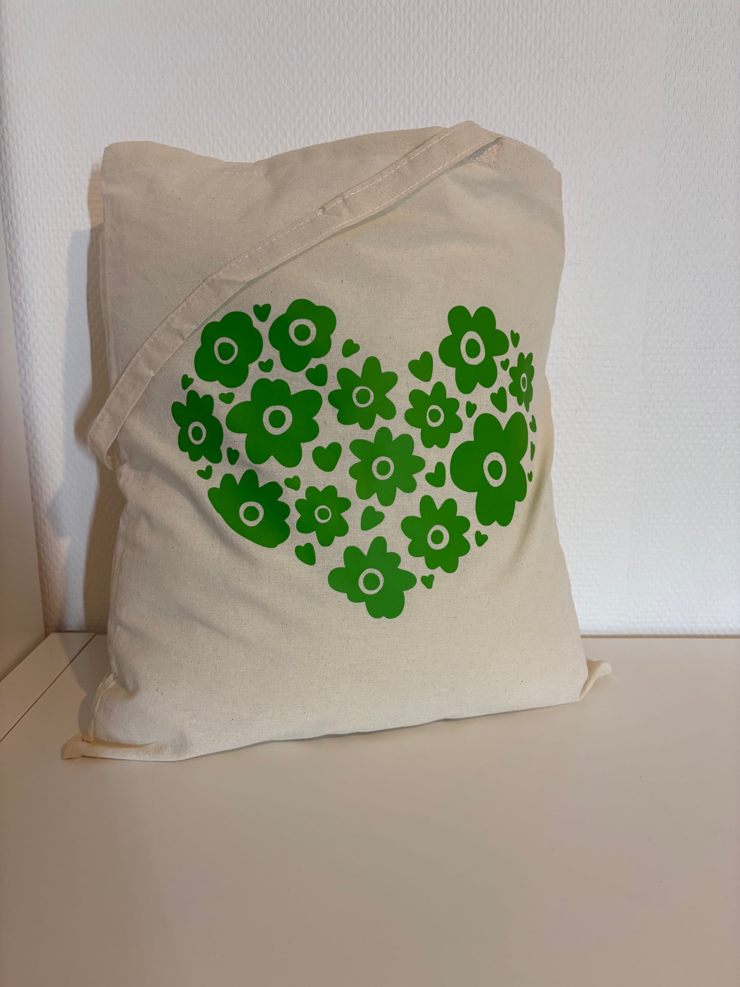 Tote bag Cœur vert
