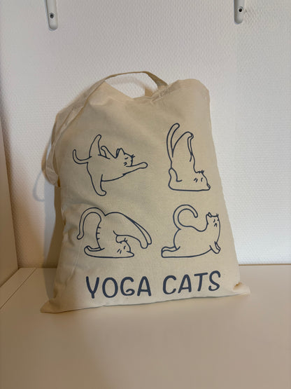 Tote bag Yoga Cats