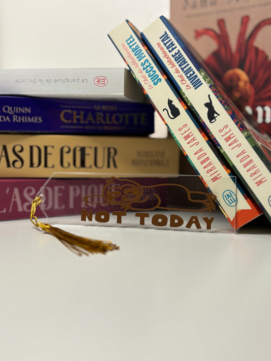 Marque page « Not Today » Avec Paresseux