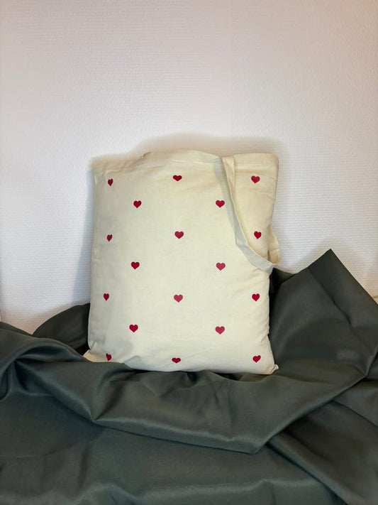 Tote bag petits cœurs